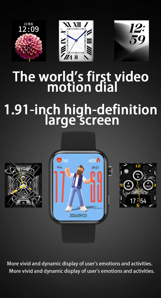 Smart Watch with Camera - Photo Video Heart Rate Bluetooth Call Waterproof