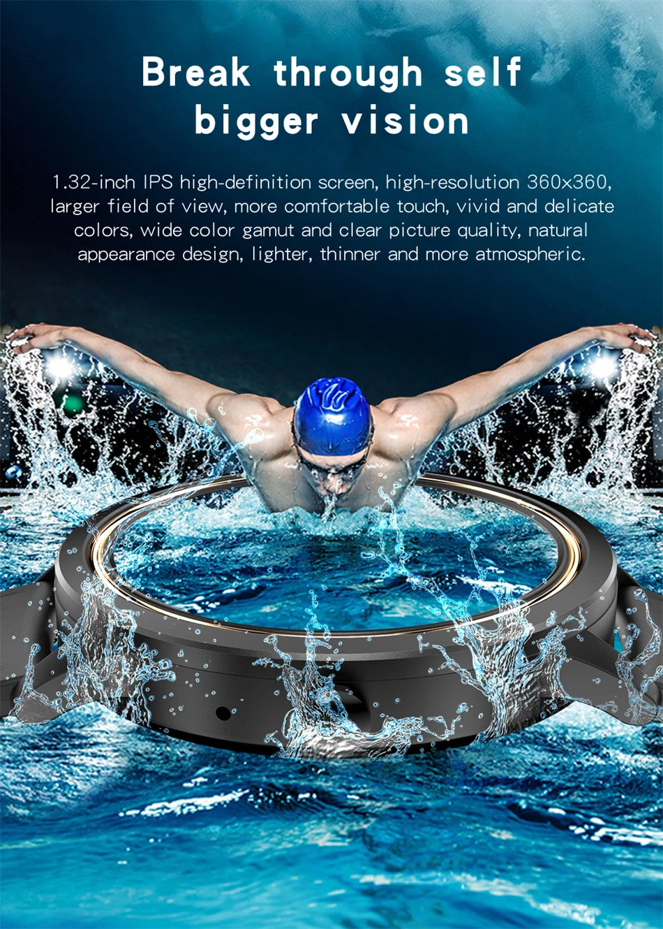Women's Bluetooth Smart Watch - Heart Rate Blood Pressure Monitor Waterproof Smartwatch for Android & iOS