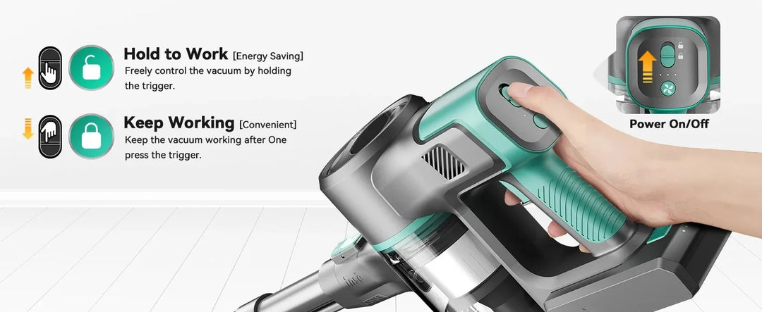 Cordless Vacuum Cleaner - 28KPa 3-Mode Handheld Stick for Home & Carpet
