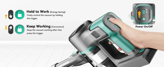 Cordless Vacuum Cleaner - 28KPa 3-Mode Handheld Stick for Home & Carpet