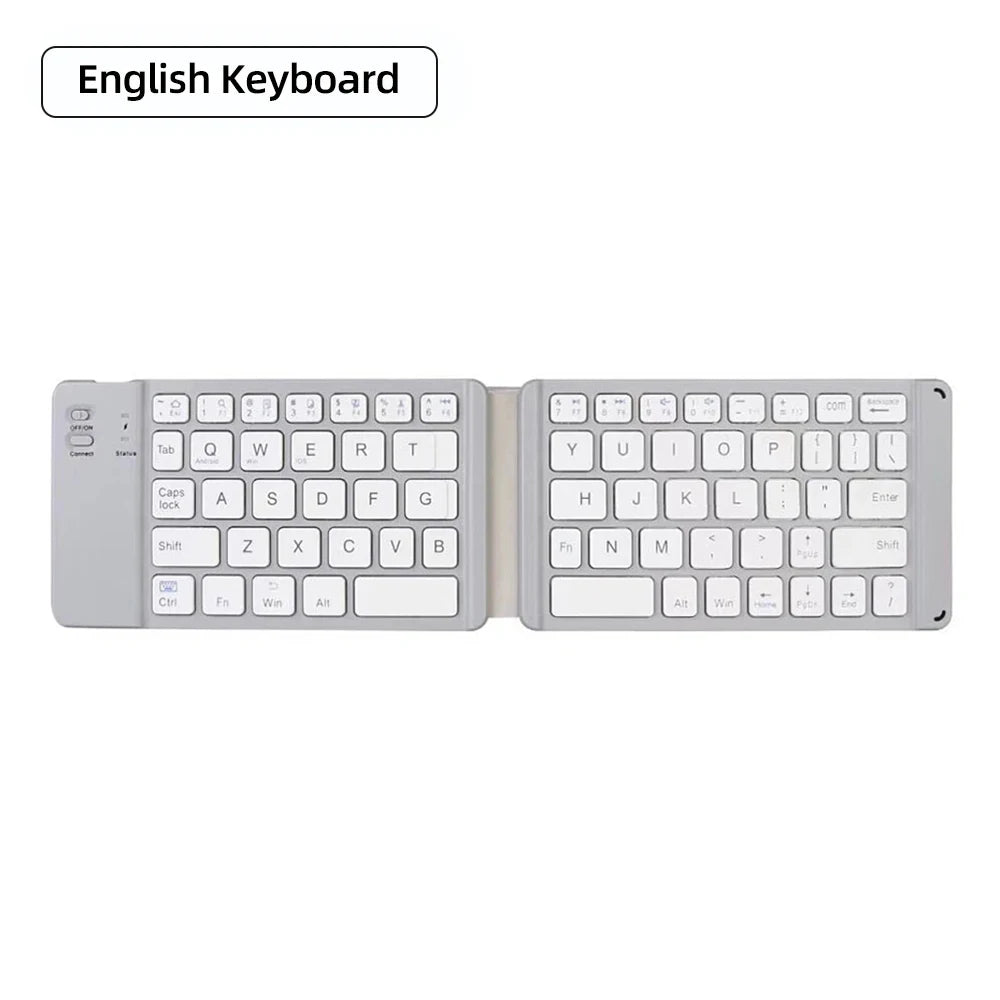 Foldable Bluetooth Keyboard with Touchpad - Mini Wireless Keyboard for Tablet iPad Phone Windows Android iOS