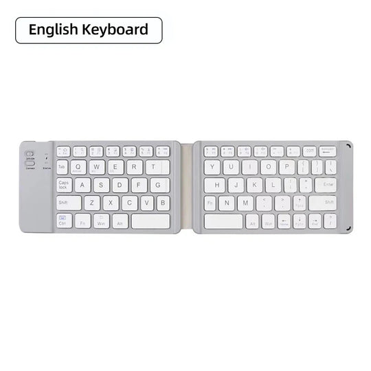 Foldable Bluetooth Keyboard with Touchpad - Mini Wireless Keyboard for Tablet iPad Phone Windows Android iOS