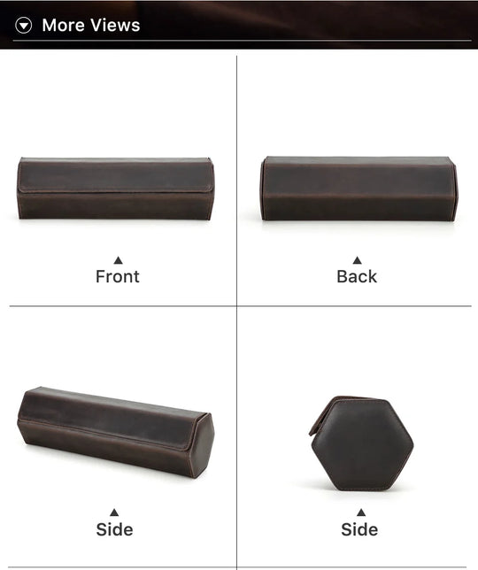 Leather Watch Roll Box - 1/2/3/4/6/8 Slots Travel Case & Display Holder - for Men & Women