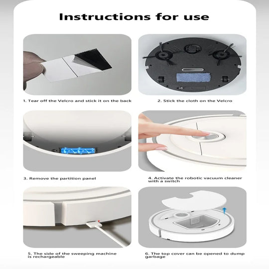 Smart Robot Vacuum & Mop - 3-in-1 Floor Cleaner for Pet Hair, Carpet & Hard Floors