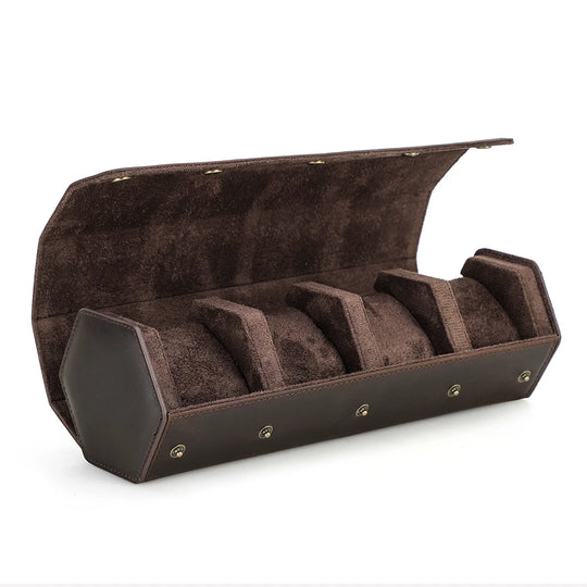 Leather Watch Roll Box - 1/2/3/4/6/8 Slots Travel Case & Display Holder - for Men & Women