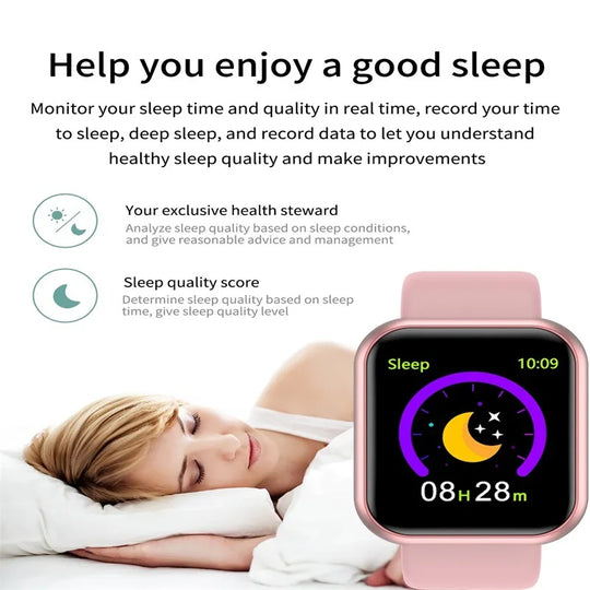 Smart Watch - Bluetooth Fitness Tracker Heart Rate Blood Pressure Monitor