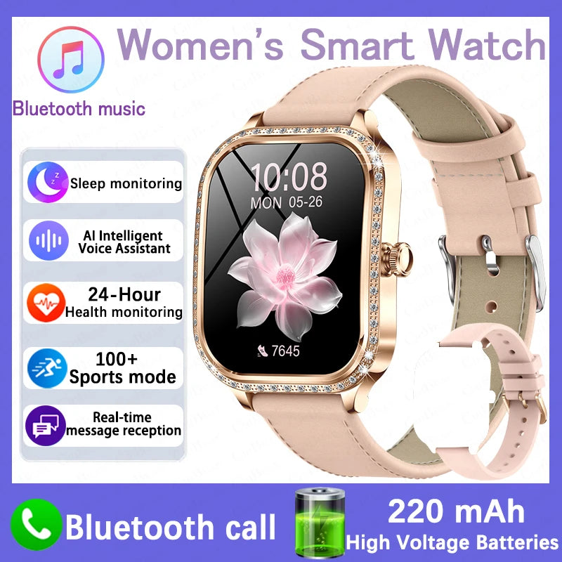 Luxury Smart Watch for Women - 1.75" HD Bluetooth Call Heart Rate Fitness Tracker