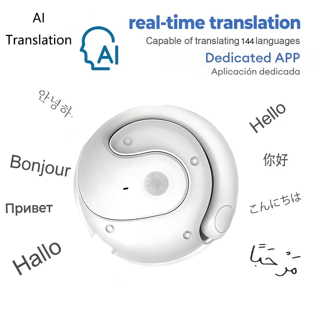 AI Translator Earbuds - Real-Time Translation Wireless Bluetooth Waterproof