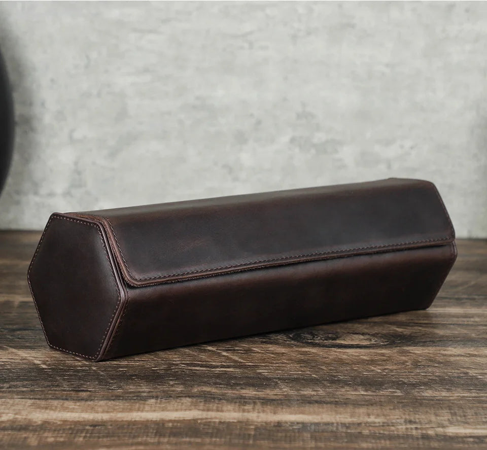 Leather Watch Roll Box - 1/2/3/4/6/8 Slots Travel Case & Display Holder - for Men & Women