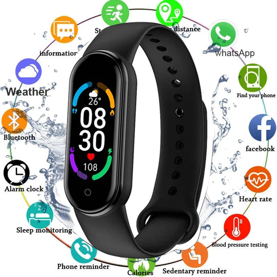 Smart Band Fitness Tracker - Heart Rate Blood Pressure Sport Bracelet for iOS