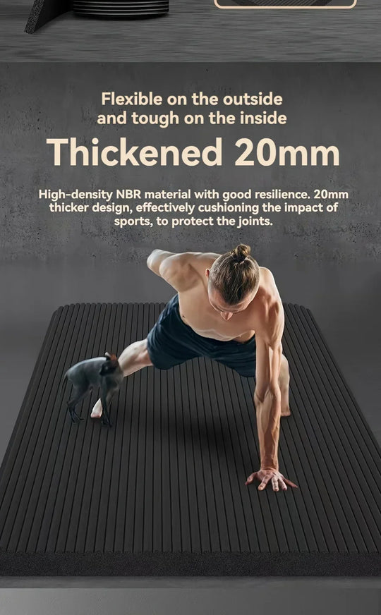 Thick Non-Slip Yoga Mat - Durable NBR Rubber for Home Fitness & Workouts