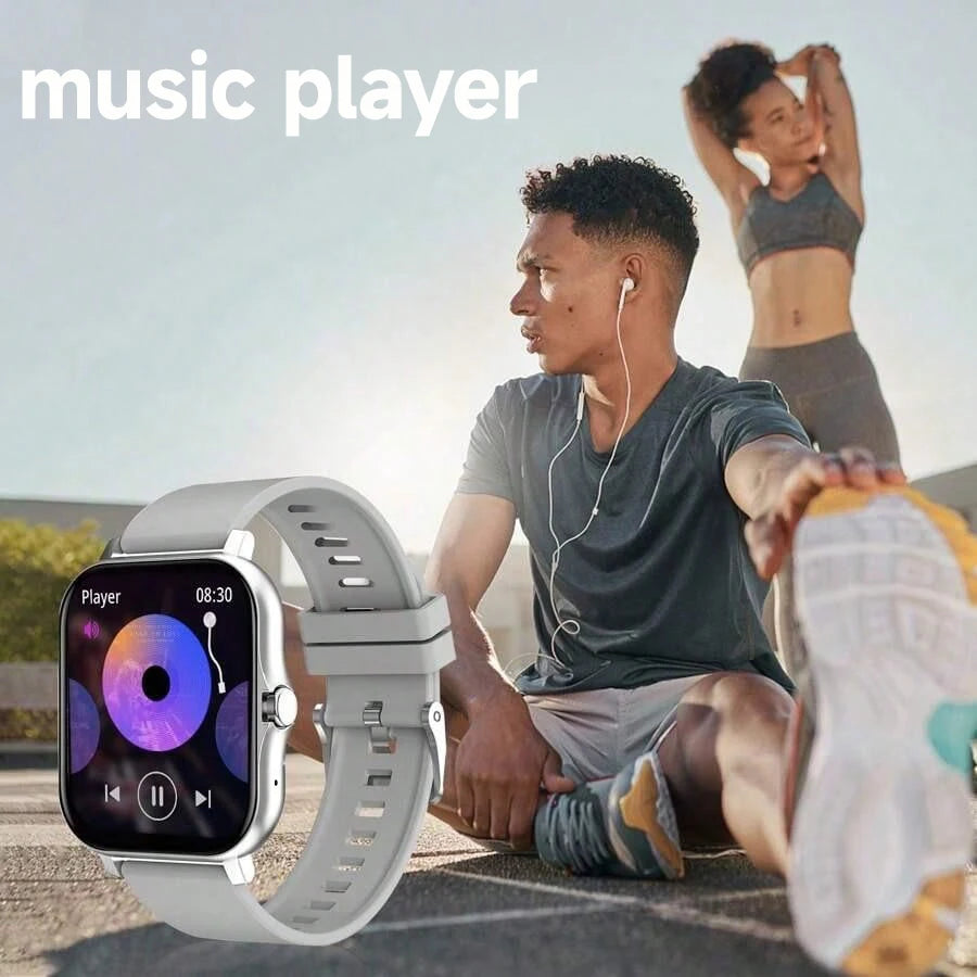Square Sport Smartwatch - Heart Rate & Sleep Monitor with BT Call