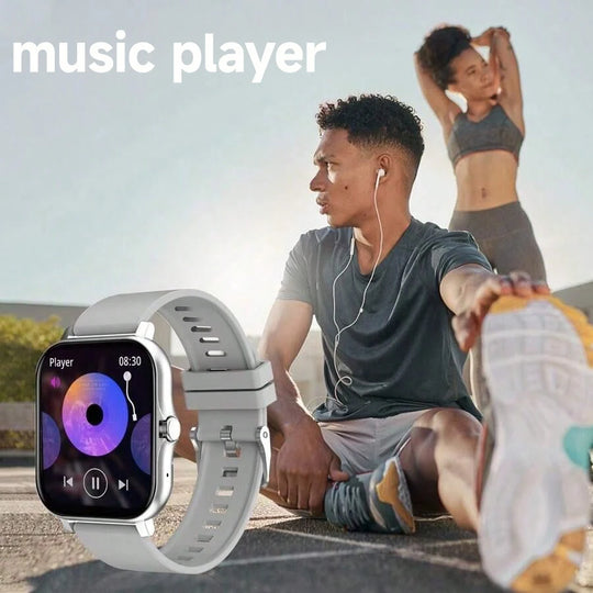 Square Sport Smartwatch - Heart Rate & Sleep Monitor with BT Call