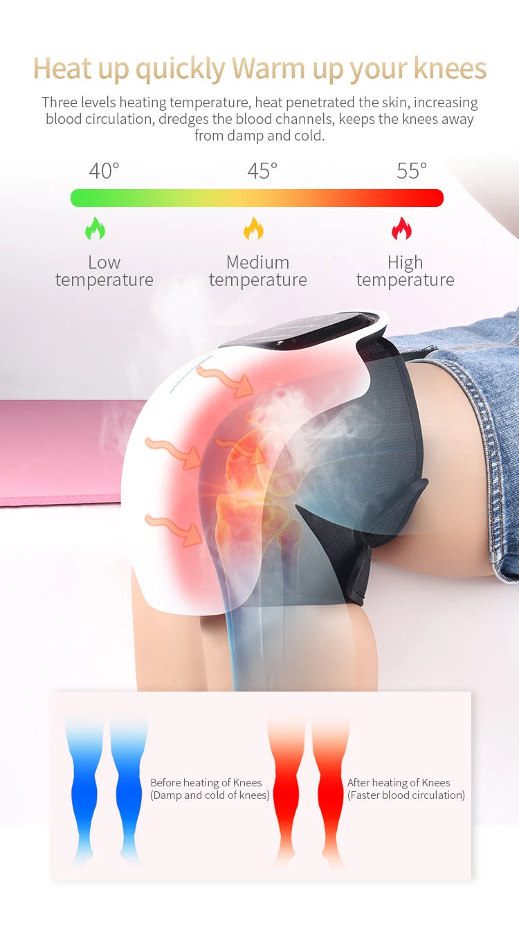 Knee Massager - Infrared Heat & Vibration for Joint Pain Relief