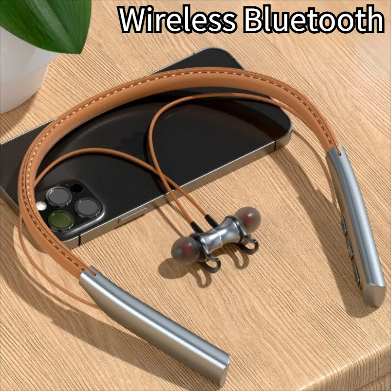 Magnetic Neckband Bluetooth Earphones - Wireless Sport Headset with Mic