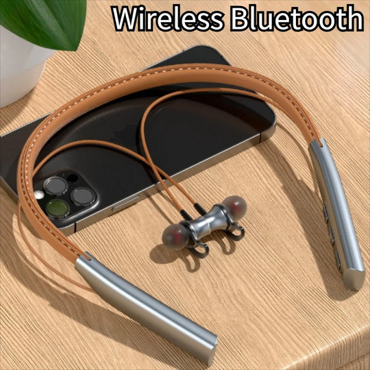 Magnetic Neckband Bluetooth Earphones - Wireless Sport Headset with Mic