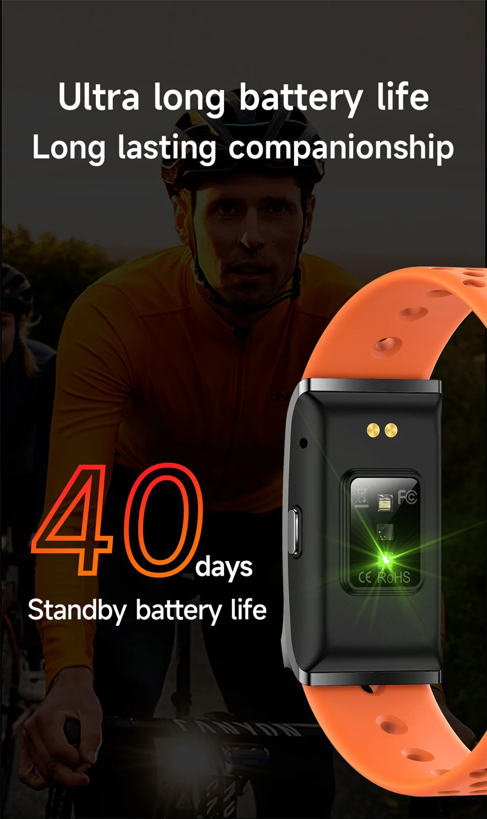 Smart Watch - Heart Rate Blood Pressure Monitor Pedometer Fitness Tracker