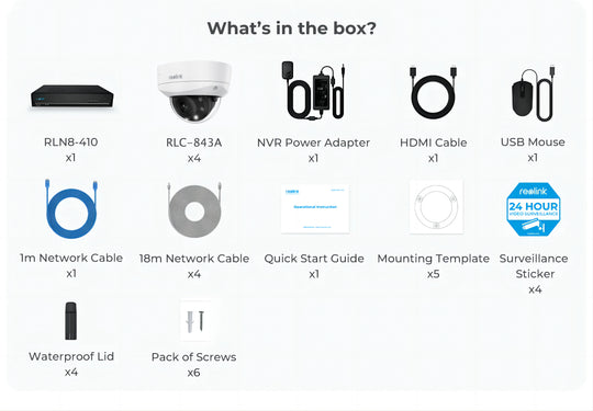 Outdoor Security Camera System - 4K 8CH PoE NVR with 8MP IP Cameras & Night Vision