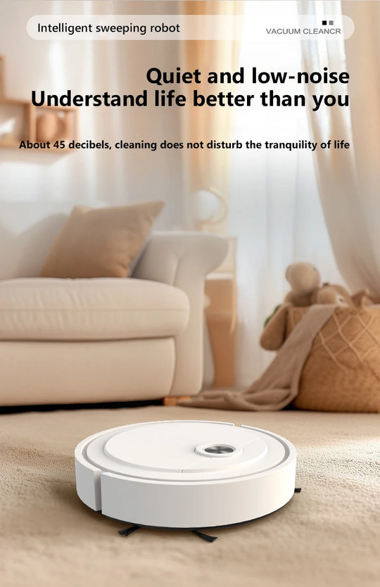 Smart Robot Vacuum & Mop - 3-in-1 Floor Cleaner for Pet Hair, Carpet & Hard Floors