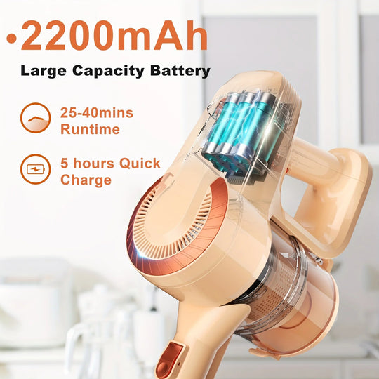 Cordless Vacuum Cleaner - 20KPa Stick & Handheld for Home, Pet Hair & Hard Floors