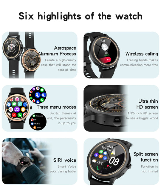 Women's Bluetooth Smart Watch - Heart Rate Blood Pressure Monitor Waterproof Smartwatch for Android & iOS