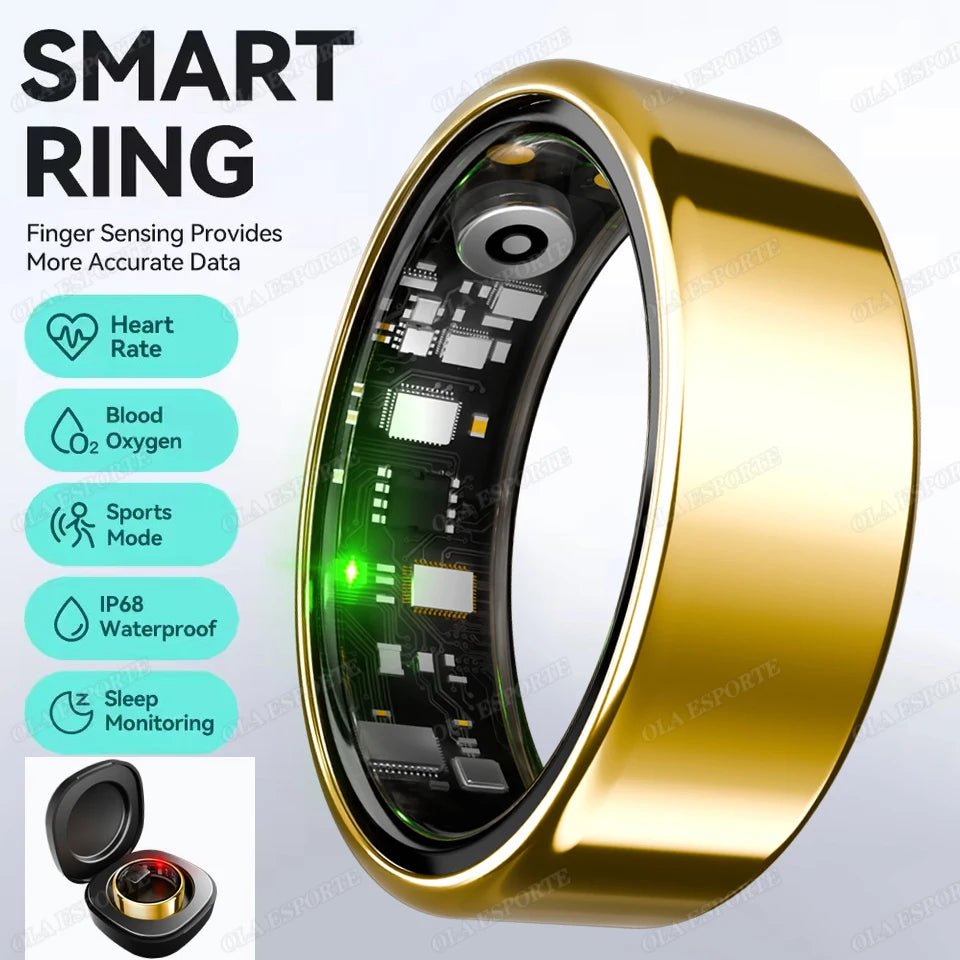 Smart Ring - Bluetooth Health Monitor Heart Rate Blood Oxygen Tracker