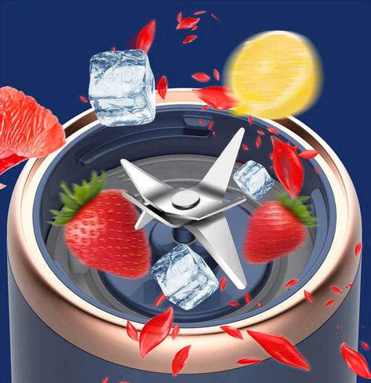 Portable Juicer Cup - 6-Blade Blender Bottle for Smoothies & Fresh Juice