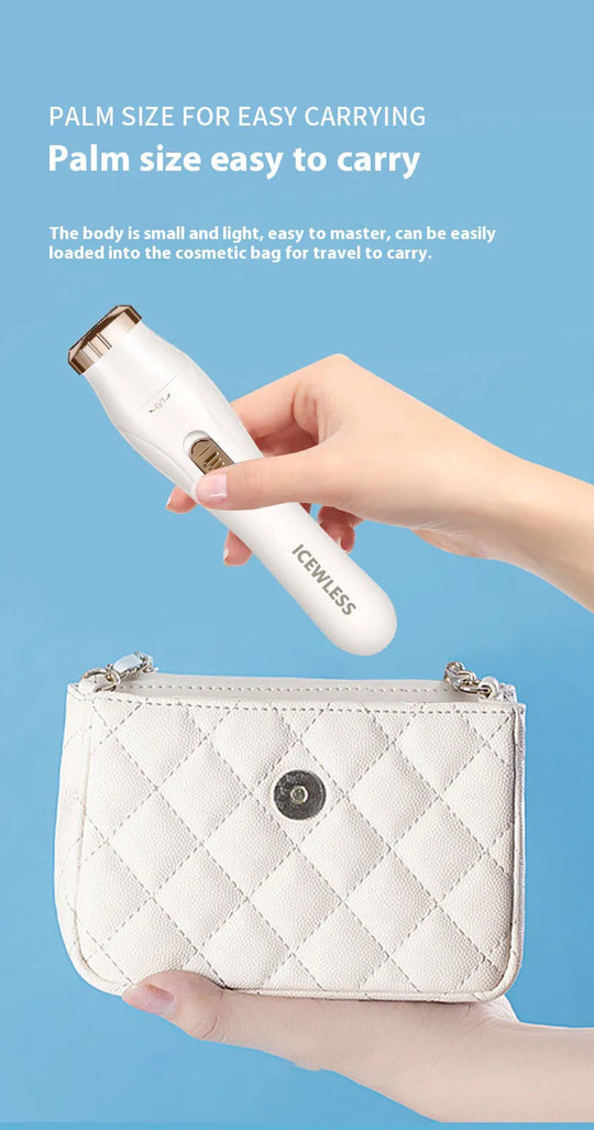 Portable Electric Lady Shaver - Armpit, Bikini, Arm, Leg & Face Hair Removal - Painless