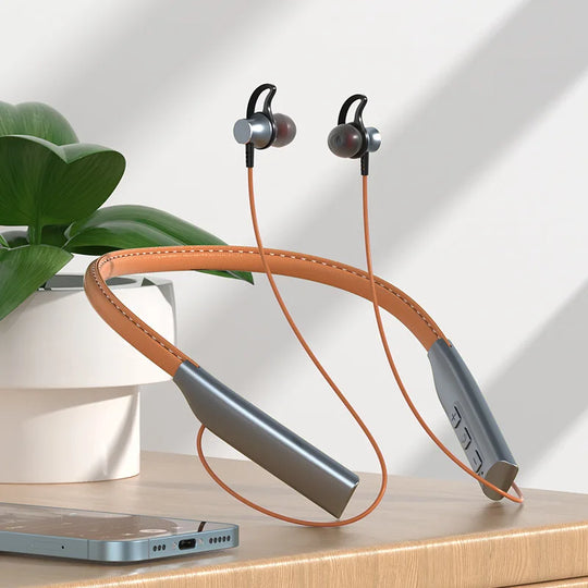 Magnetic Neckband Bluetooth Earphones - Wireless Sport Headset with Mic