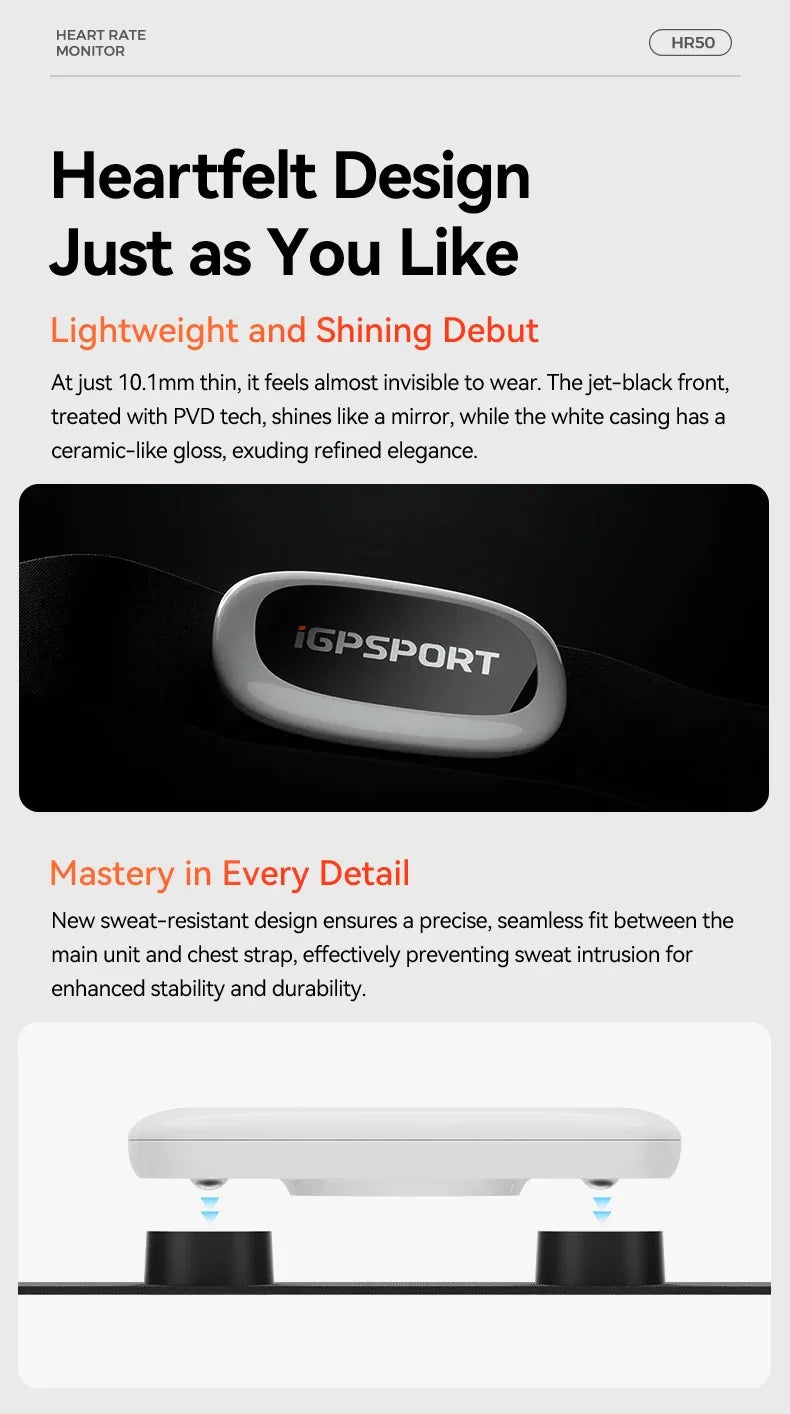 Heart Rate Monitor Sensor - Waterproof Bike Computer Fitness Tracker