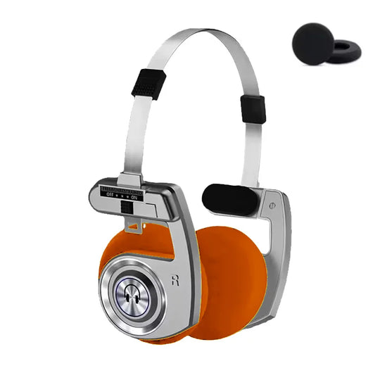Wireless Retro Over-Ear Headphones - Bluetooth Foldable Noise Cancelling