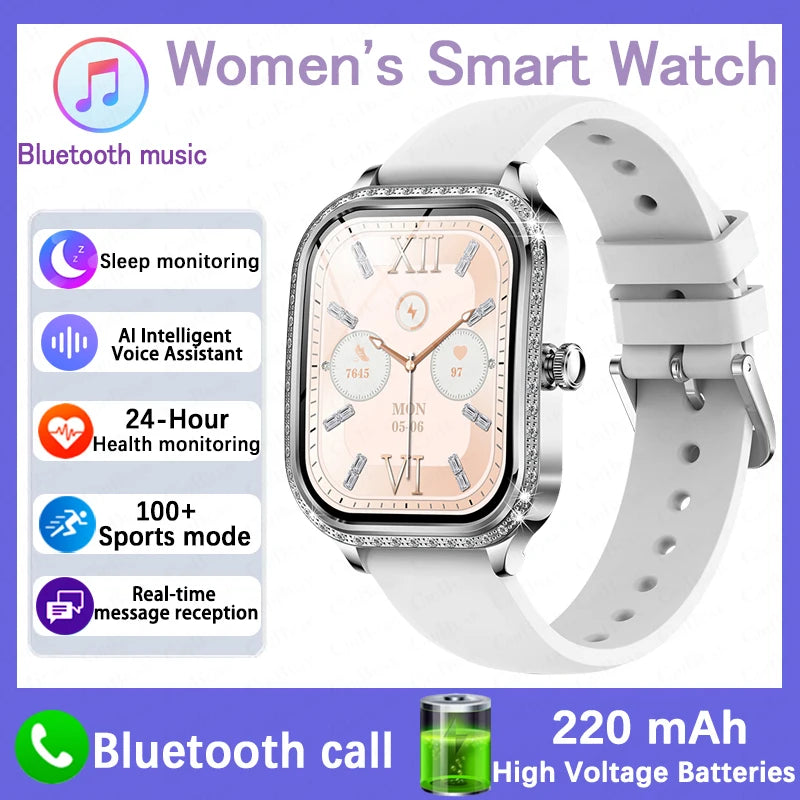 Luxury Smart Watch for Women - 1.75" HD Bluetooth Call Heart Rate Fitness Tracker