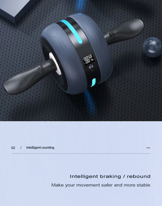 Intelligent Automatic Rebound Ab Roller, Abdominal Wheel for camping, Silent Fitness, Abdominal Strengthening Wheel