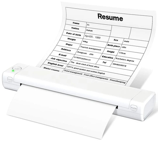 Portable Thermal Printer - Wireless A4 Bluetooth for Android, iOS & Laptop