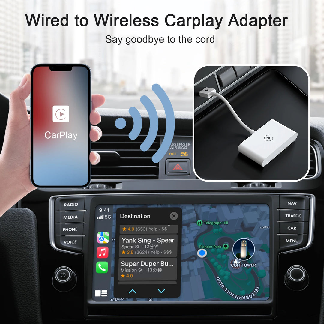 Wireless CarPlay Adapter - USB Dongle for Wired to Wireless CarPlay