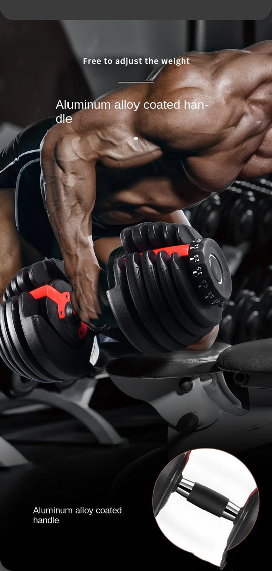 OVOZI Adjustable Dumbbell Men's Dormitory Home Exercise Barbell Kettlebell Exercise Arm Muscle Fitness Equipment Hot New
