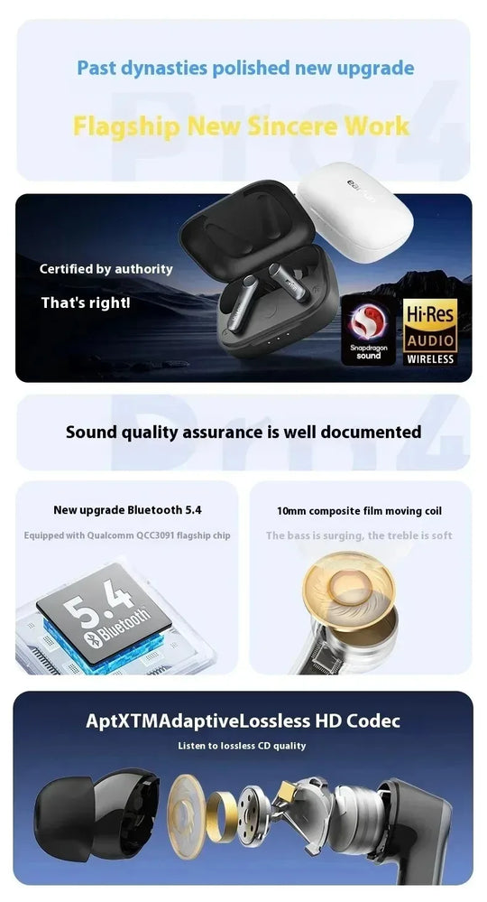 Bluetooth Earbuds - Active Noise Reduction Waterproof Gaming Earphones