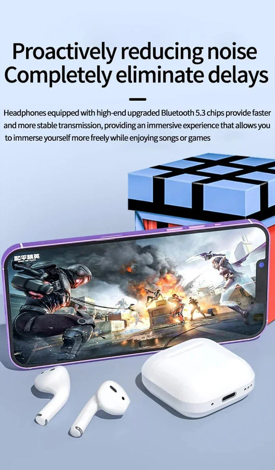 True Wireless Earbuds with Active Noise Cancelling - Bluetooth 5.3 Earphones