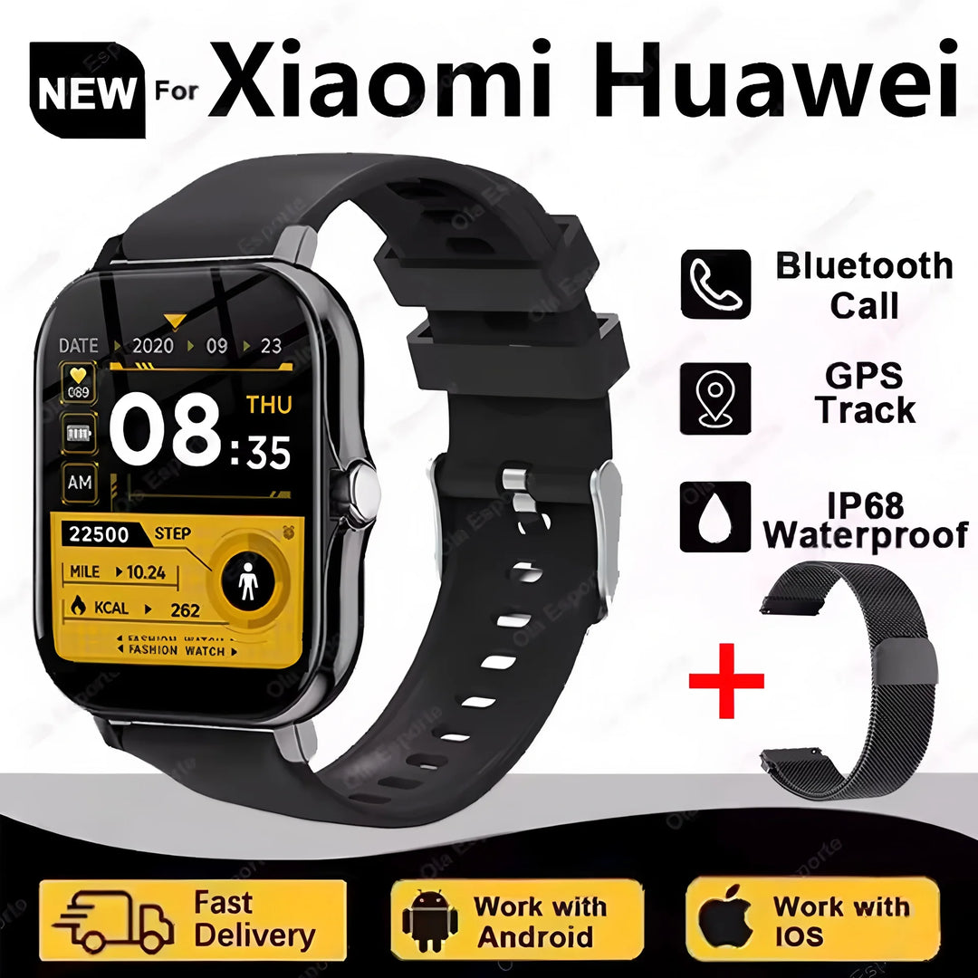 Smart Watch - AMOLED Bluetooth Call GPS NFC Waterproof Fitness Tracker