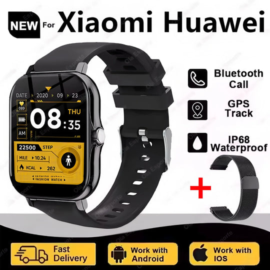 Smart Watch - AMOLED Bluetooth Call GPS NFC Waterproof Fitness Tracker