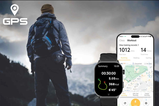 GPS Smart Watch - Heart Rate Blood Oxygen Pressure Bluetooth Call NFC