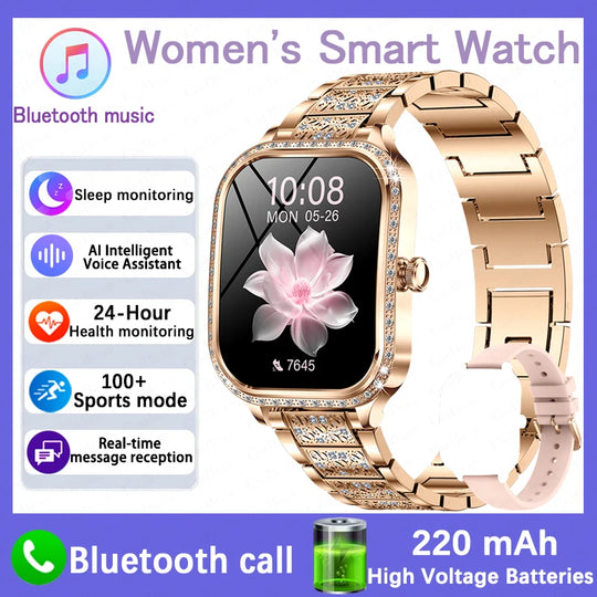 Luxury Smart Watch for Women - 1.75" HD Bluetooth Call Heart Rate Fitness Tracker