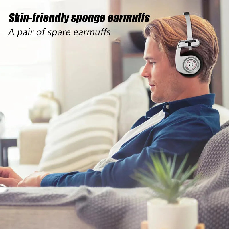 Wireless Retro Over-Ear Headphones - Bluetooth Foldable Noise Cancelling
