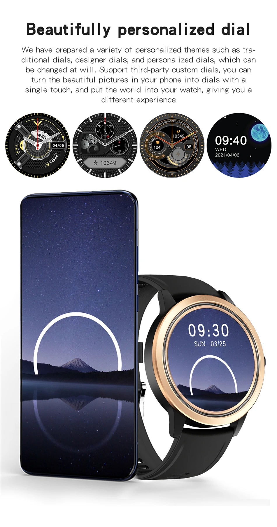 Women's Bluetooth Smart Watch - Heart Rate Blood Pressure Monitor Waterproof Smartwatch for Android & iOS