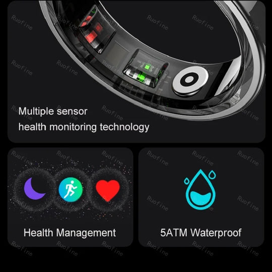 Smart Ring Fitness Tracker - Waterproof Health Monitor