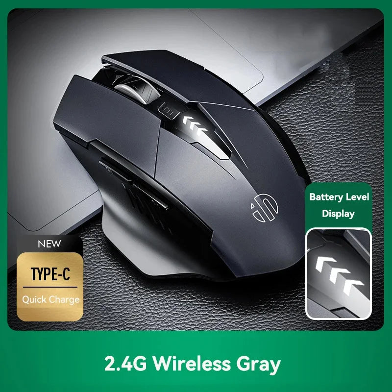 Wireless Mouse F1S - Silent Ergonomic, 2400 DPI, 500mAh - for PC, Laptop & Tablet