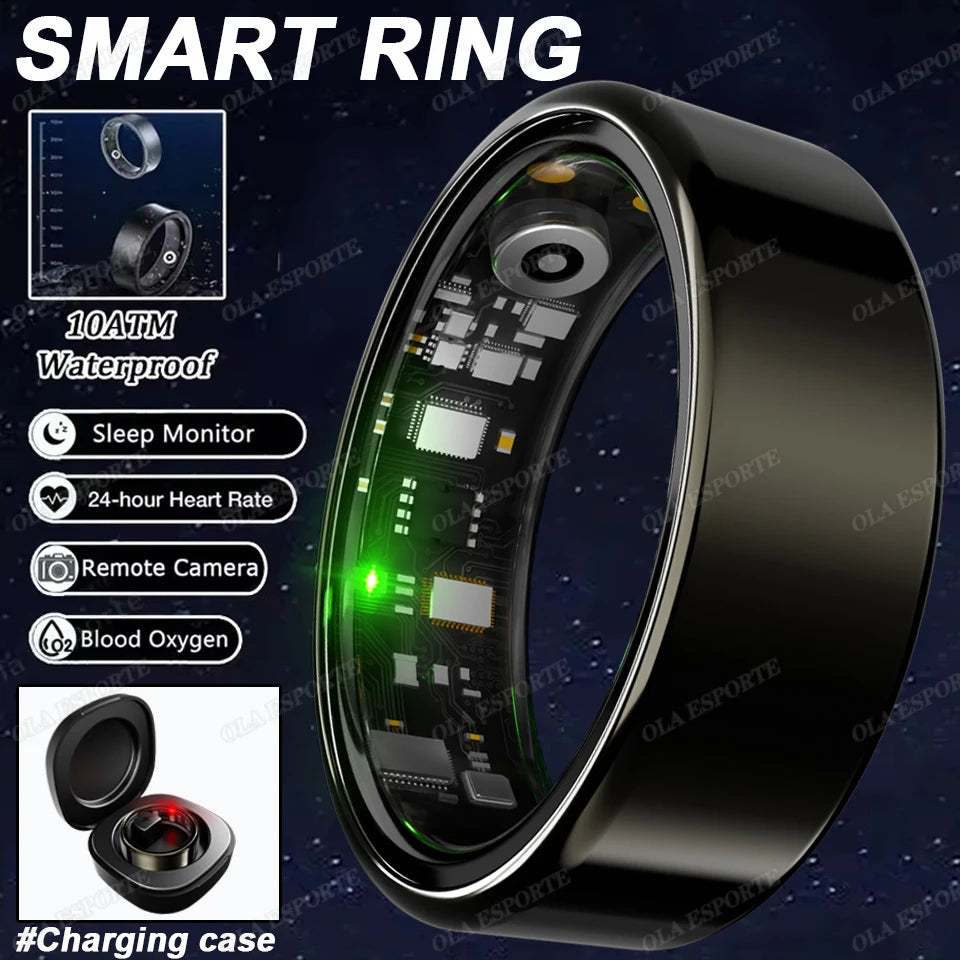 Smart Ring - Blood Oxygen Heart Rate Sleep Monitor GPS Tracking Waterproof