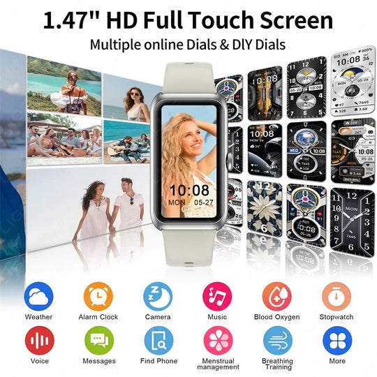 Fitness Tracker with Heart Rate & Sleep Monitor - Waterproof Smart Watch for Women & Men