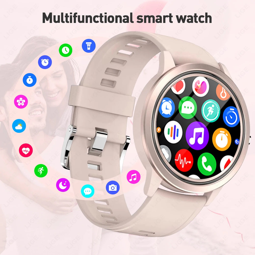 Women's Bluetooth Smart Watch - Heart Rate Blood Pressure Monitor Waterproof Smartwatch for Android & iOS
