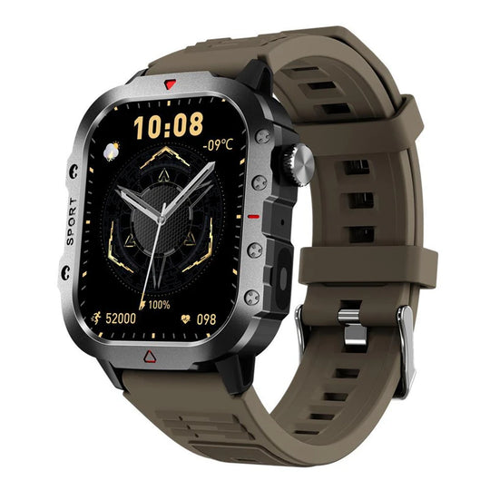 Military Smart Watch for Men - IP68 Outdoor Sports Fitness Tracker with Bluetooth Call